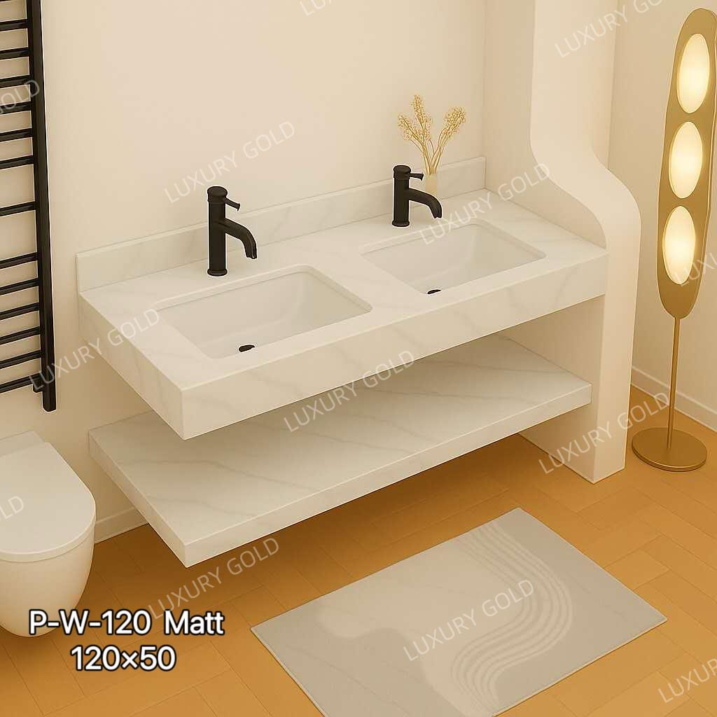 Basin Cabinet with Smart LED Mirror – 60cm, 80cm, 100cm, 120cm, 140cm – Porcelain Slab Material