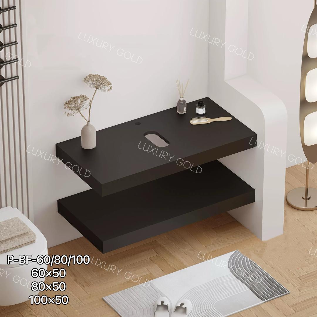 Basin Cabinet with Smart LED Mirror – 60cm, 80cm, 100cm, 120cm, 140cm – Porcelain Slab Material