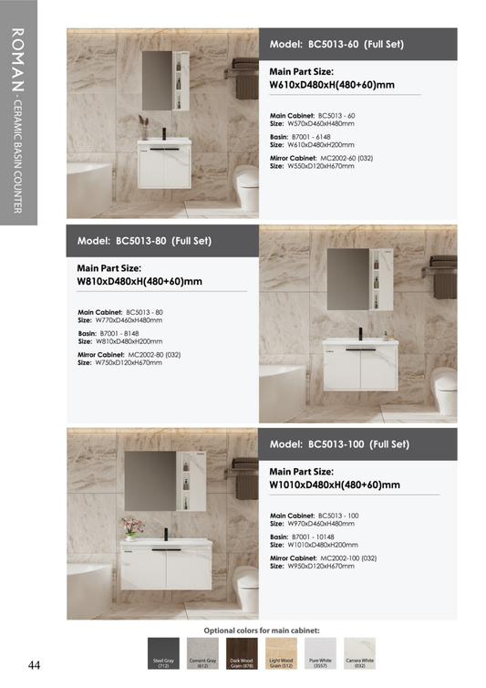Roman UAE Brand Sintered Stone Seamless Basin Counter – Sleek & Durable