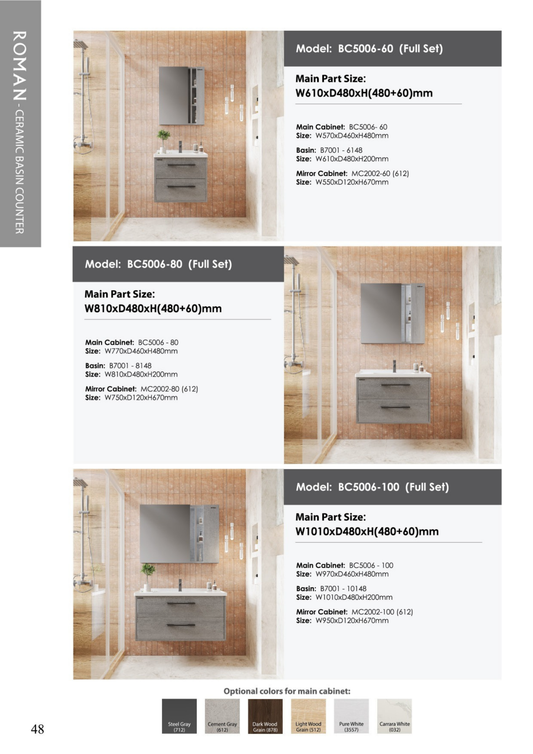 Roman UAE Brand Sintered Stone Seamless Basin Counter – Sleek & Durable