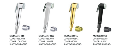 Luxury Italian Shattaf – Black, Chrome & Gold | 5-Year Warranty