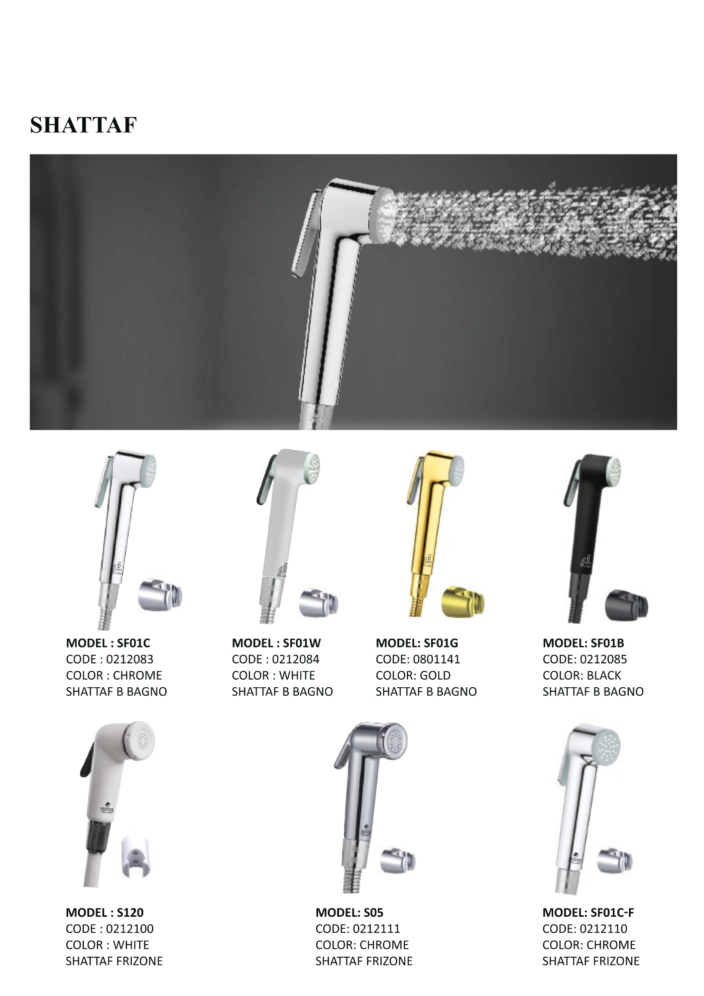 Luxury Italian Shattaf – Black, Chrome & Gold | 5-Year Warranty