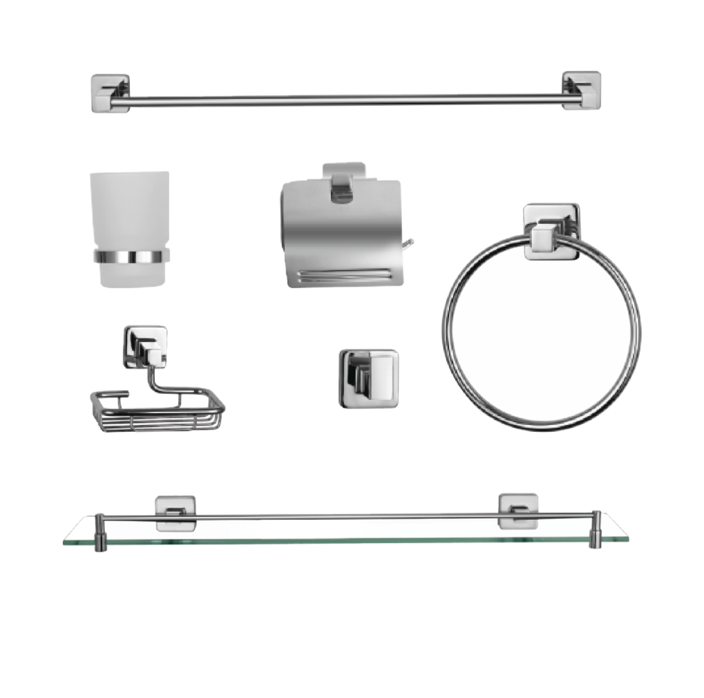 7-in-1 Premium Bathroom Accessories Set – Made in Italy, 5-Year Warranty