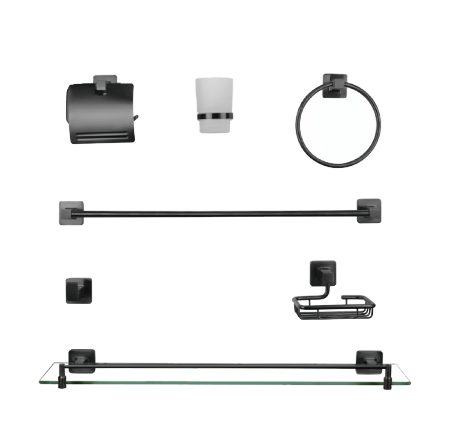 7-in-1 Premium Bathroom Accessories Set – Made in Italy, 5-Year Warranty
