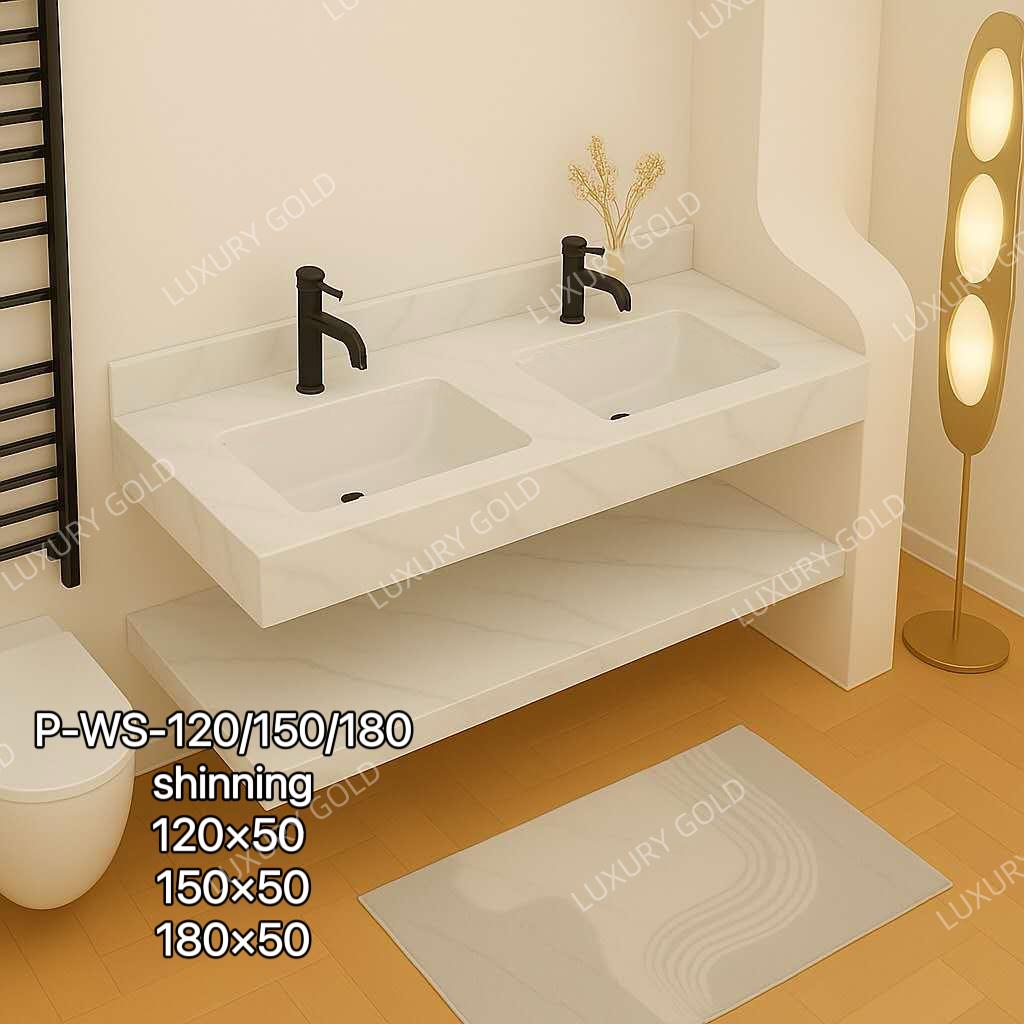 Basin Cabinet with Smart LED Mirror – 60cm, 80cm, 100cm, 120cm, 140cm – Porcelain Slab Material