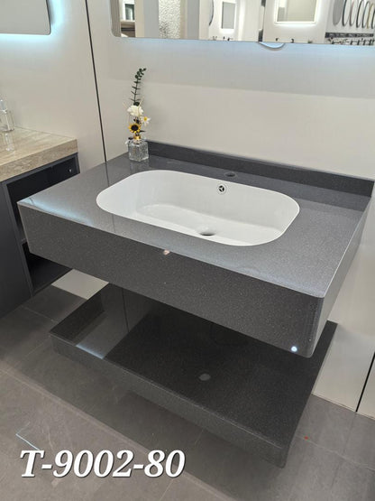 Basin Cabinet with Smart LED Mirror – 60cm, 80cm, 100cm, 120cm, 140cm – Porcelain Slab Material