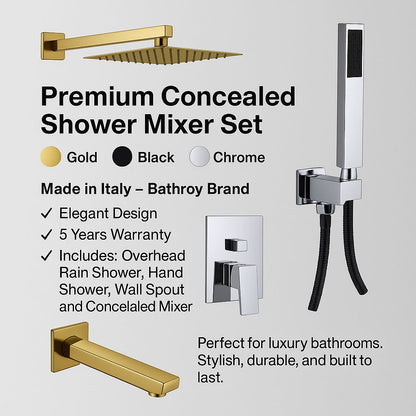 Premium Concealed Shower Mixer Set – Bathroy (Made in Italy)