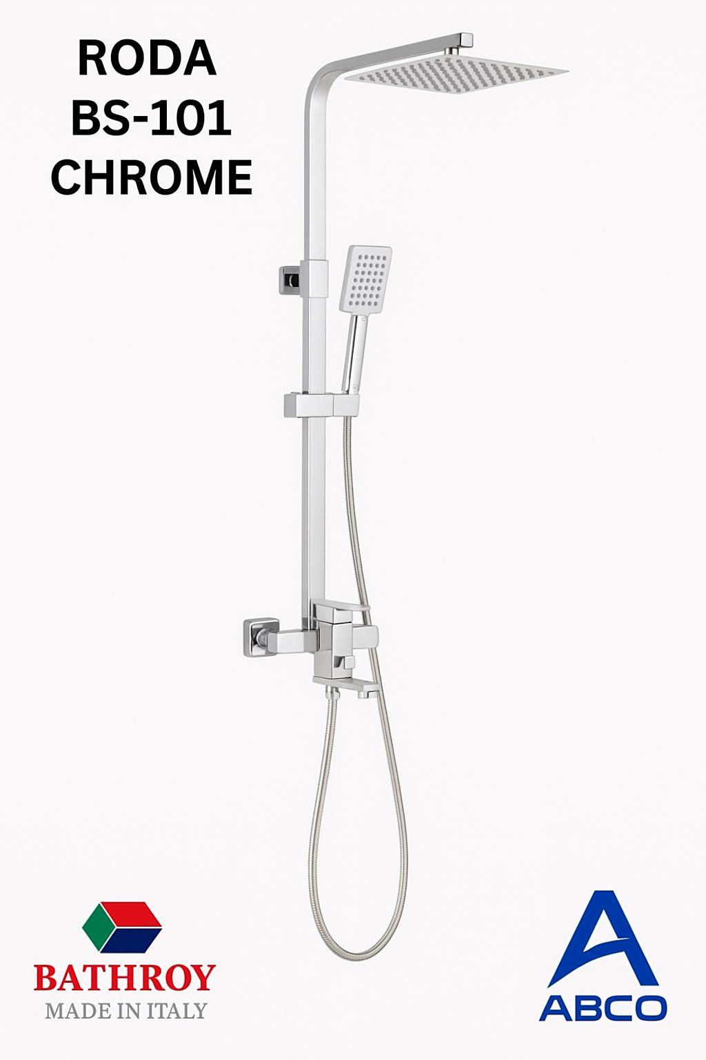 RODA BS 101 Dual Shower – 180° Rotatable | Bathroy (Made in Italy)
